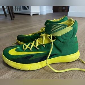 Nike ZOOM HyperRev Shoes Green Yellow Athletic Basketball Sneakers Mens Size 12